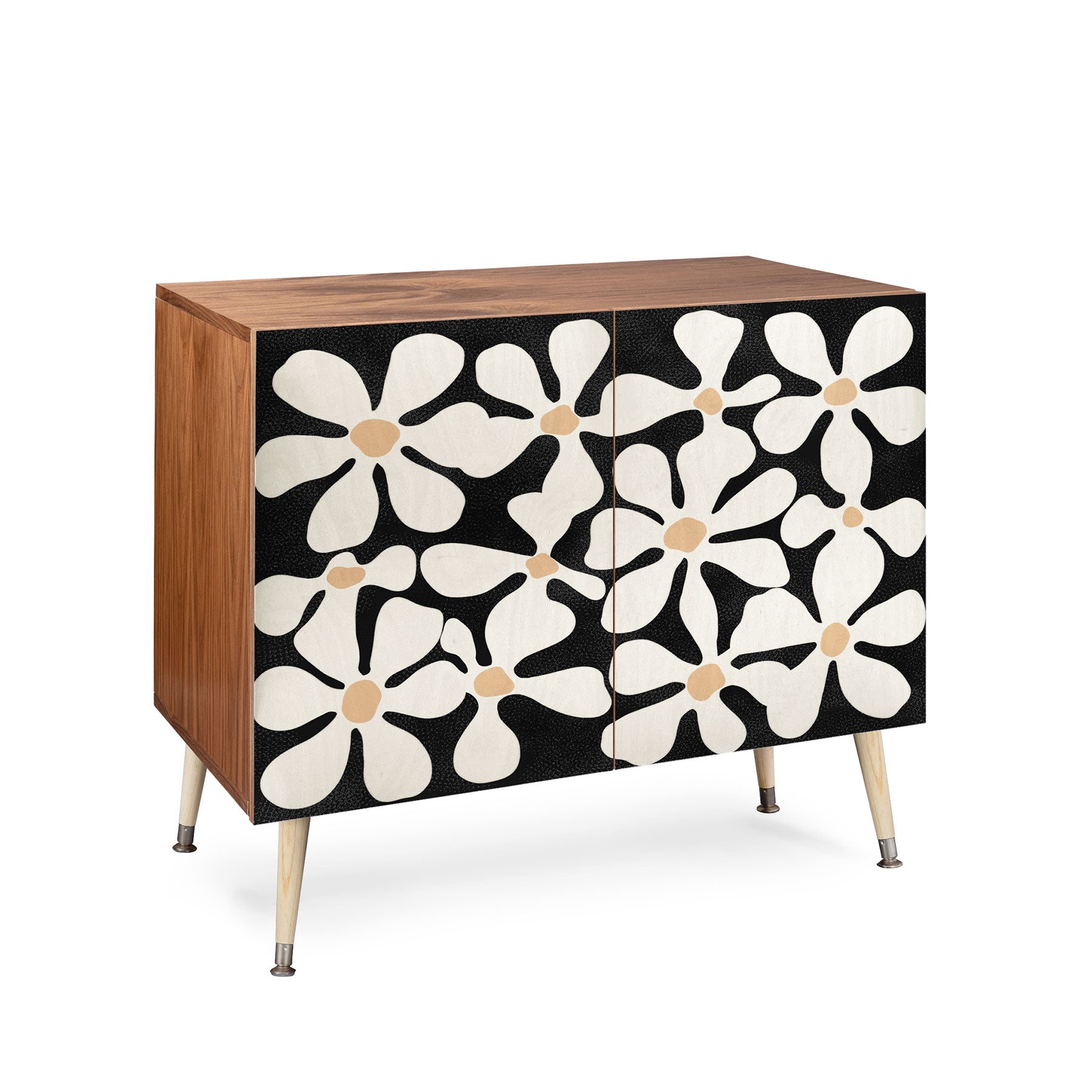 DorisciciArt Midnight Bohemian Floral Credenza
