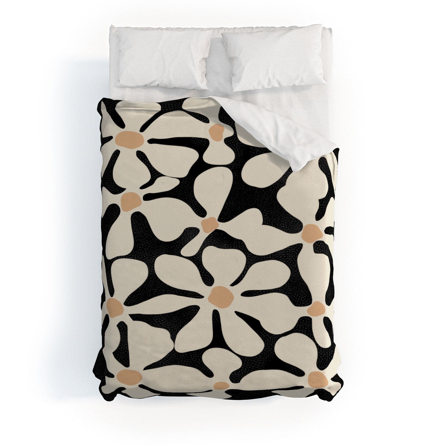DorisciciArt Midnight Bohemian Floral Duvet Cover