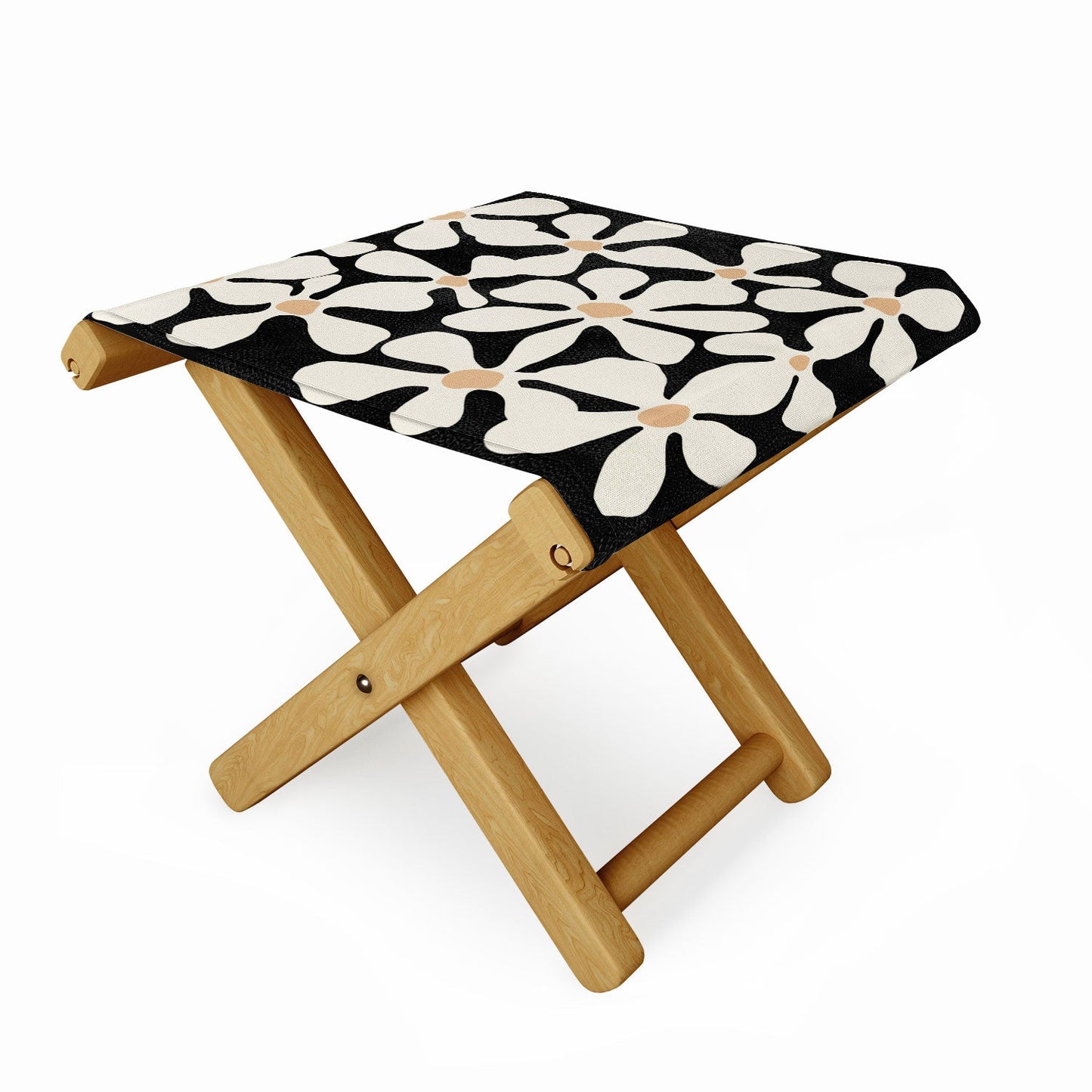 DorisciciArt Midnight Bohemian Floral Folding Stool