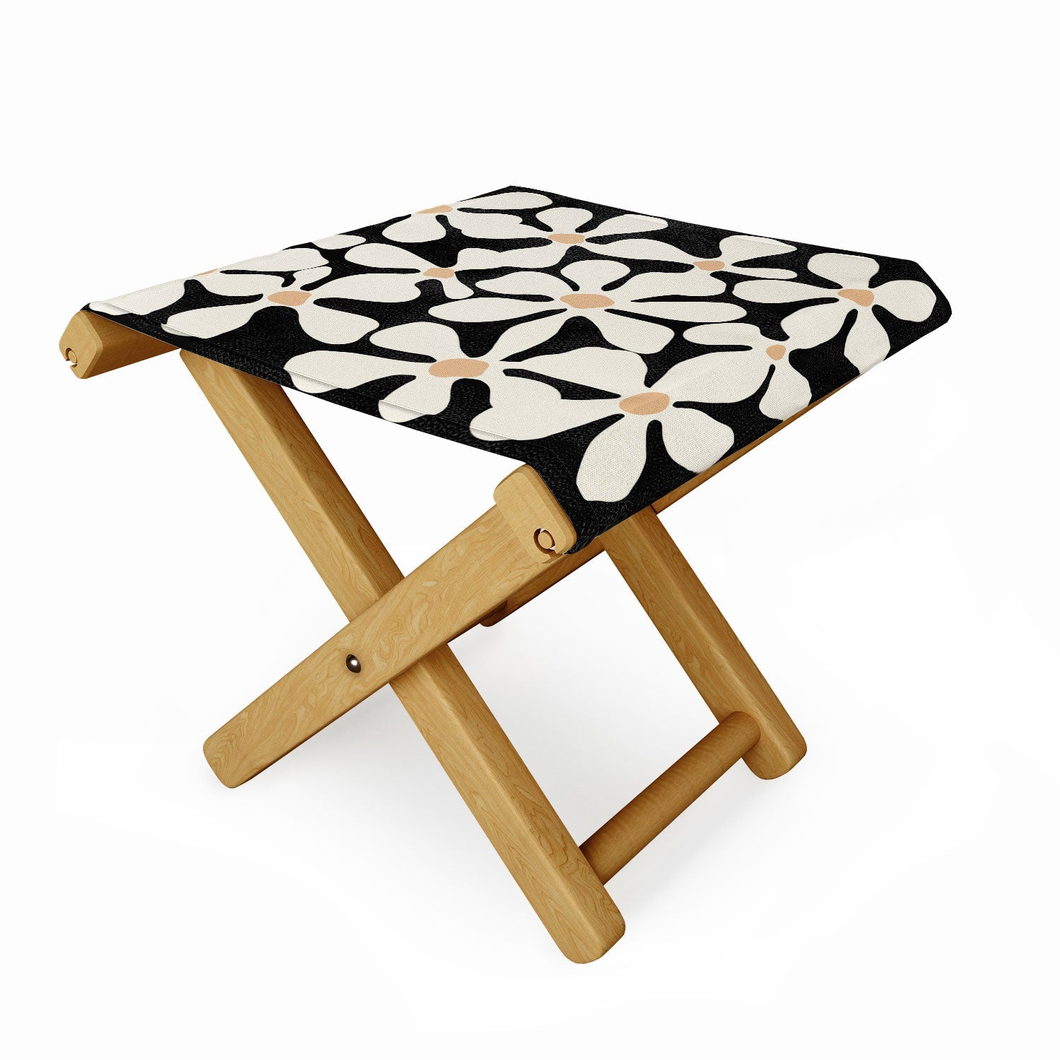 DorisciciArt Midnight Bohemian Floral Folding Stool