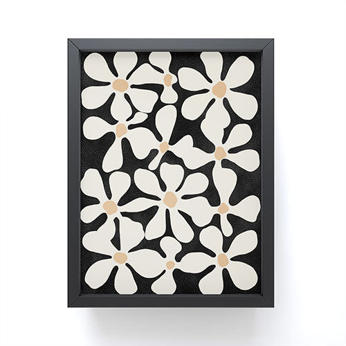 DorisciciArt Midnight Bohemian Floral Framed Mini Art Print