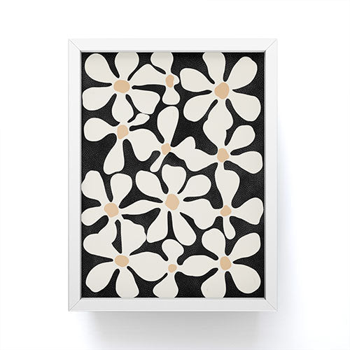 DorisciciArt Midnight Bohemian Floral Framed Mini Art Print