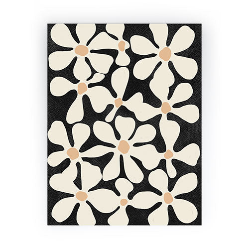 DorisciciArt Midnight Bohemian Floral Mini Art Print