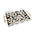 DorisciciArt Midnight Bohemian Floral Acrylic Tray