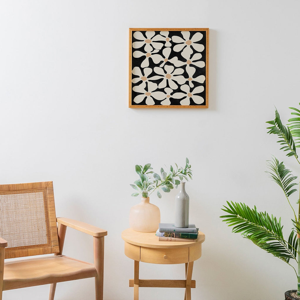 DorisciciArt Midnight Bohemian Floral Framed Wall Art