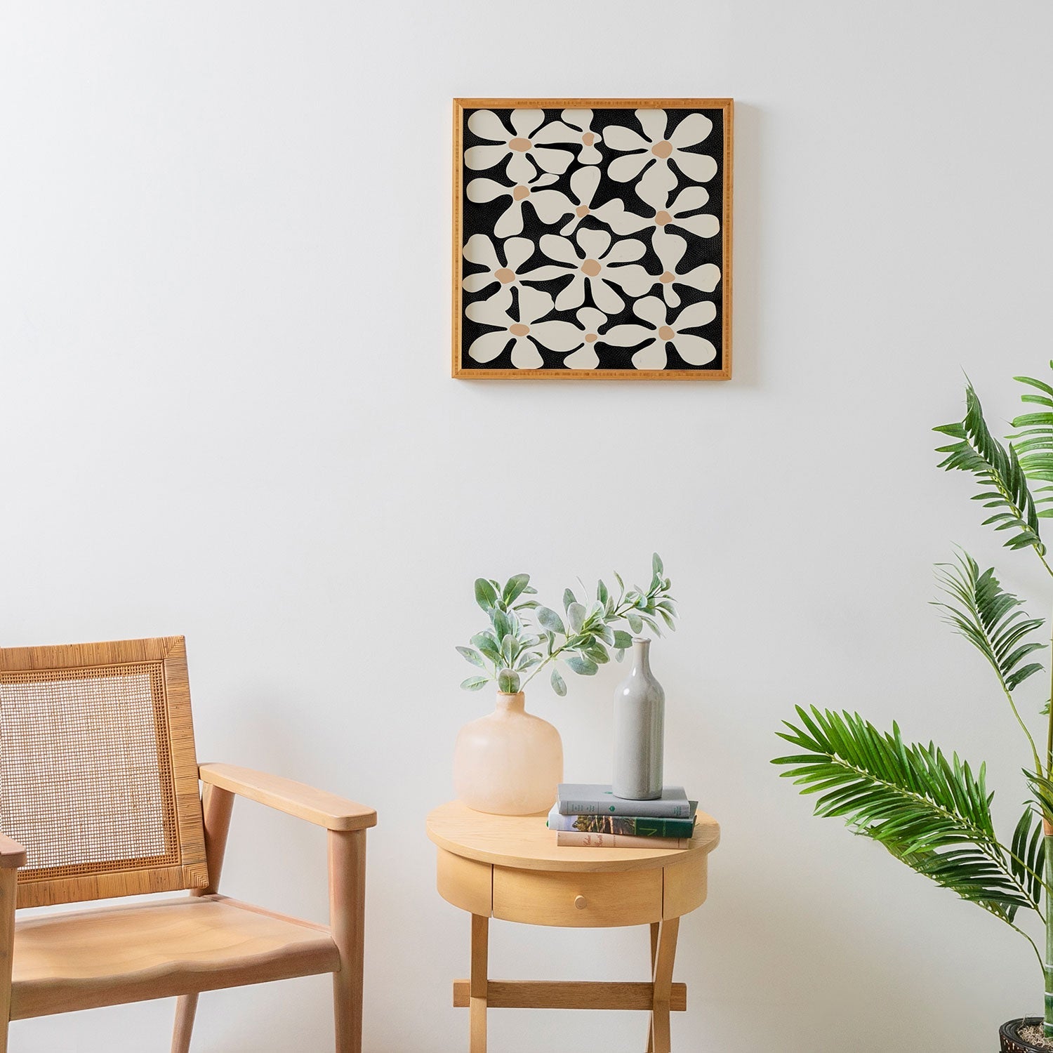 DorisciciArt Midnight Bohemian Floral Framed Wall Art