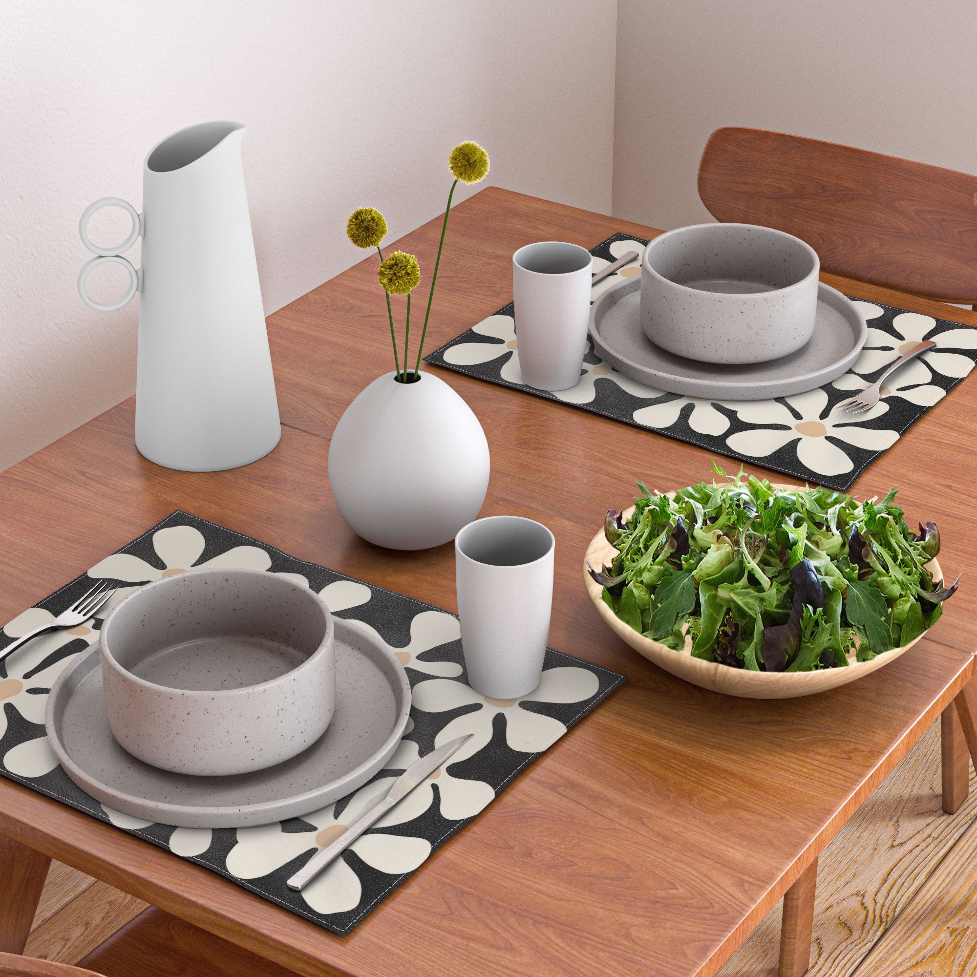 DorisciciArt Midnight Bohemian Floral Placemat