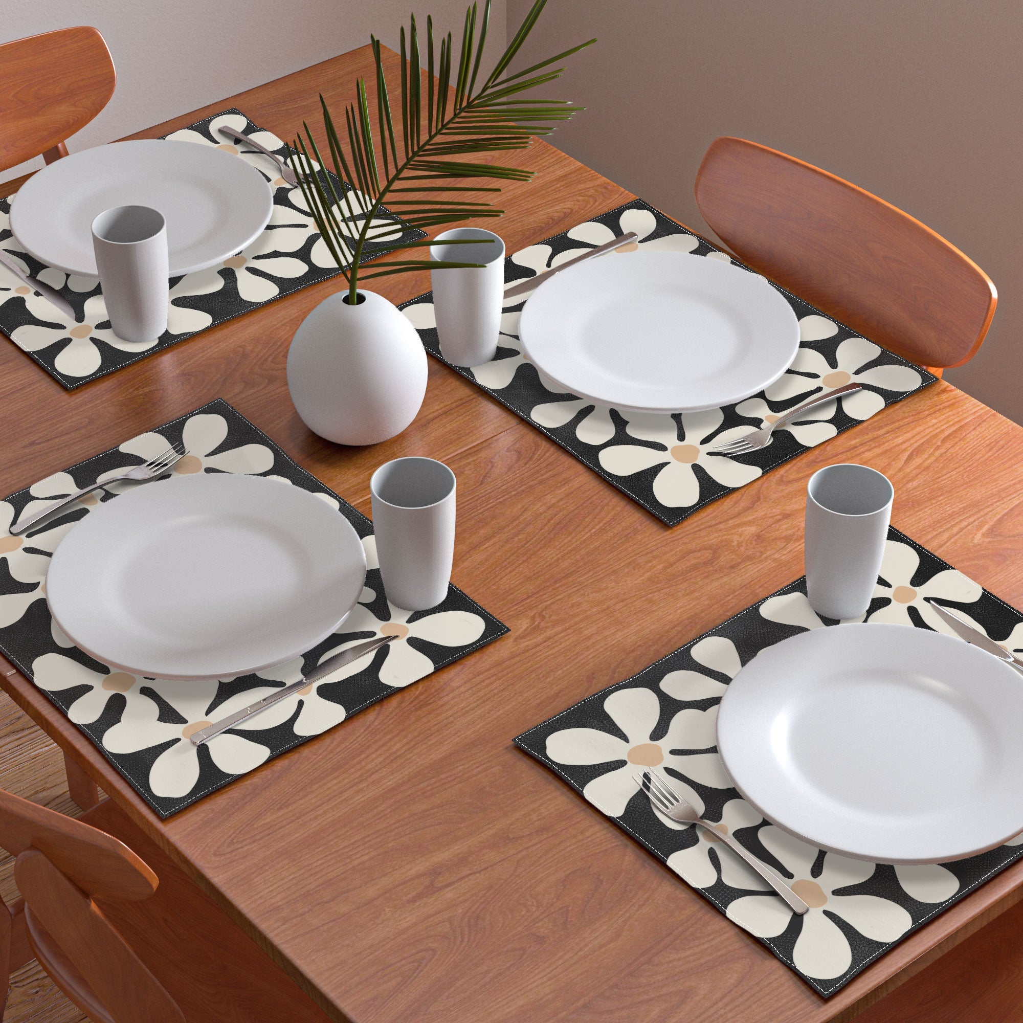 DorisciciArt Midnight Bohemian Floral Placemat
