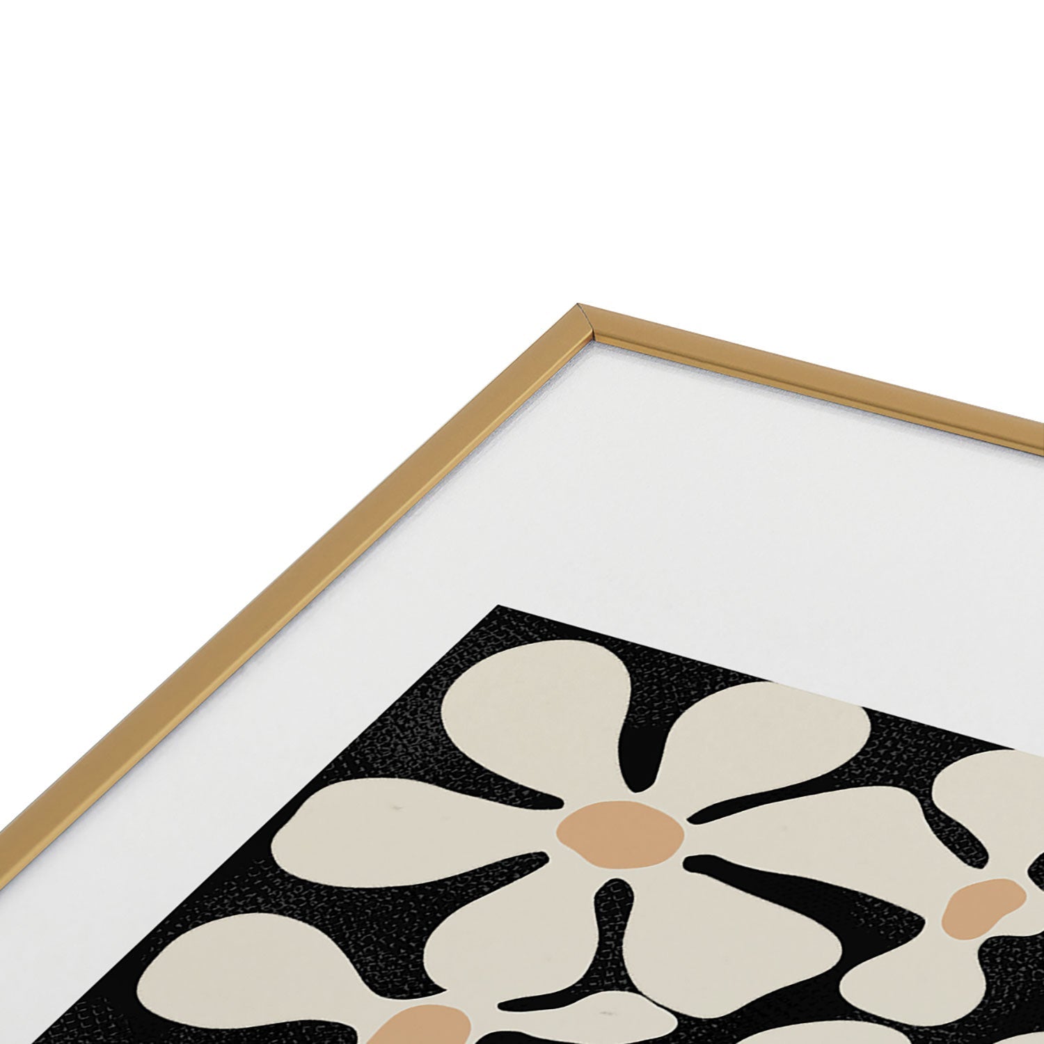 DorisciciArt Midnight Bohemian Floral Metal Framed Art Print