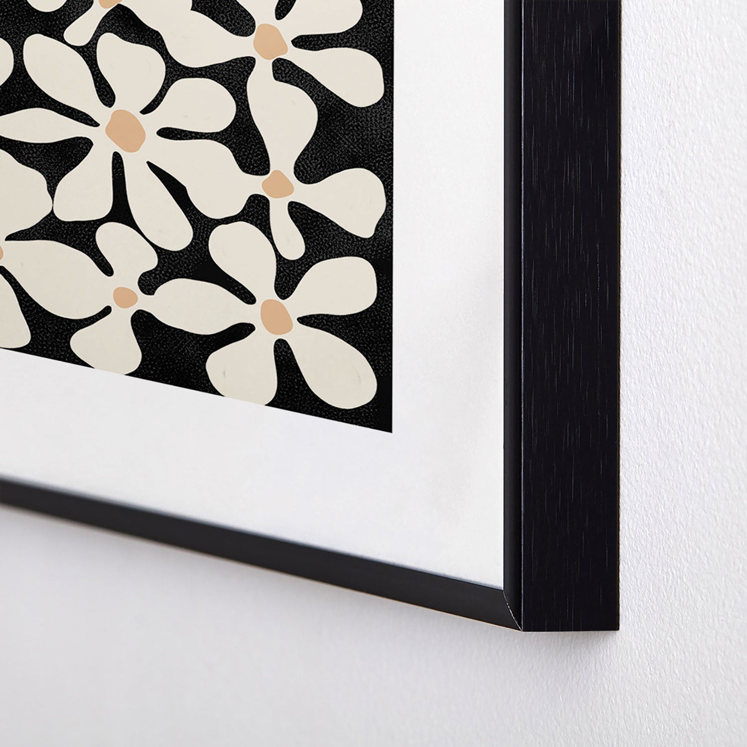 DorisciciArt Midnight Bohemian Floral Metal Framed Art Print