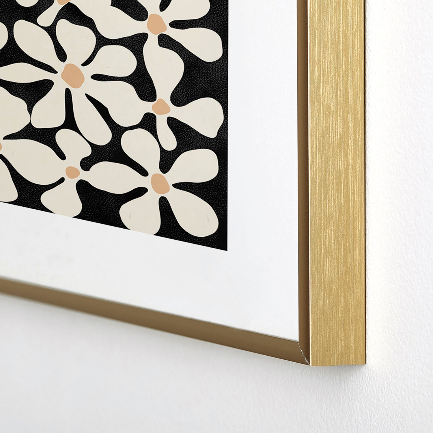 DorisciciArt Midnight Bohemian Floral Metal Framed Art Print
