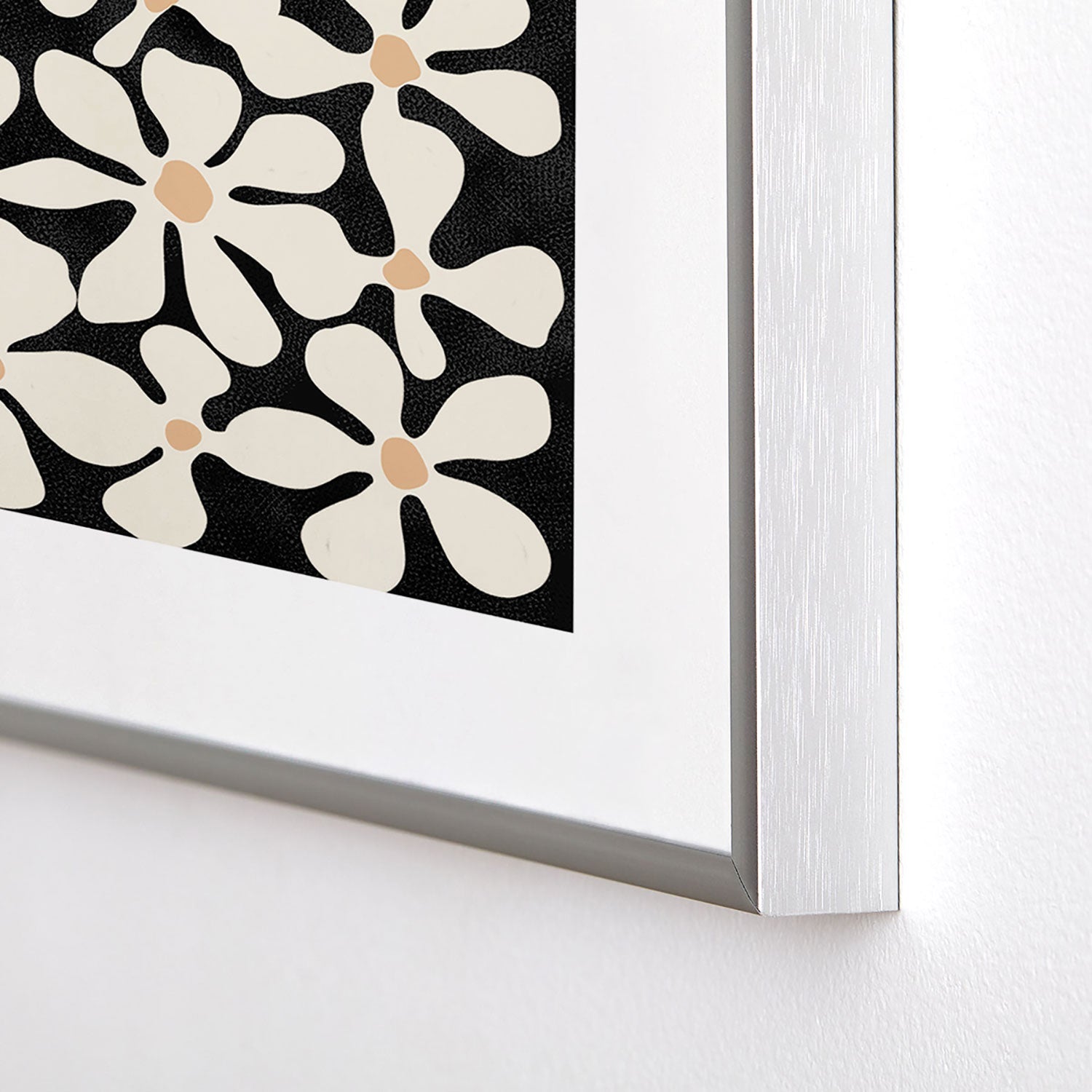 DorisciciArt Midnight Bohemian Floral Metal Framed Art Print
