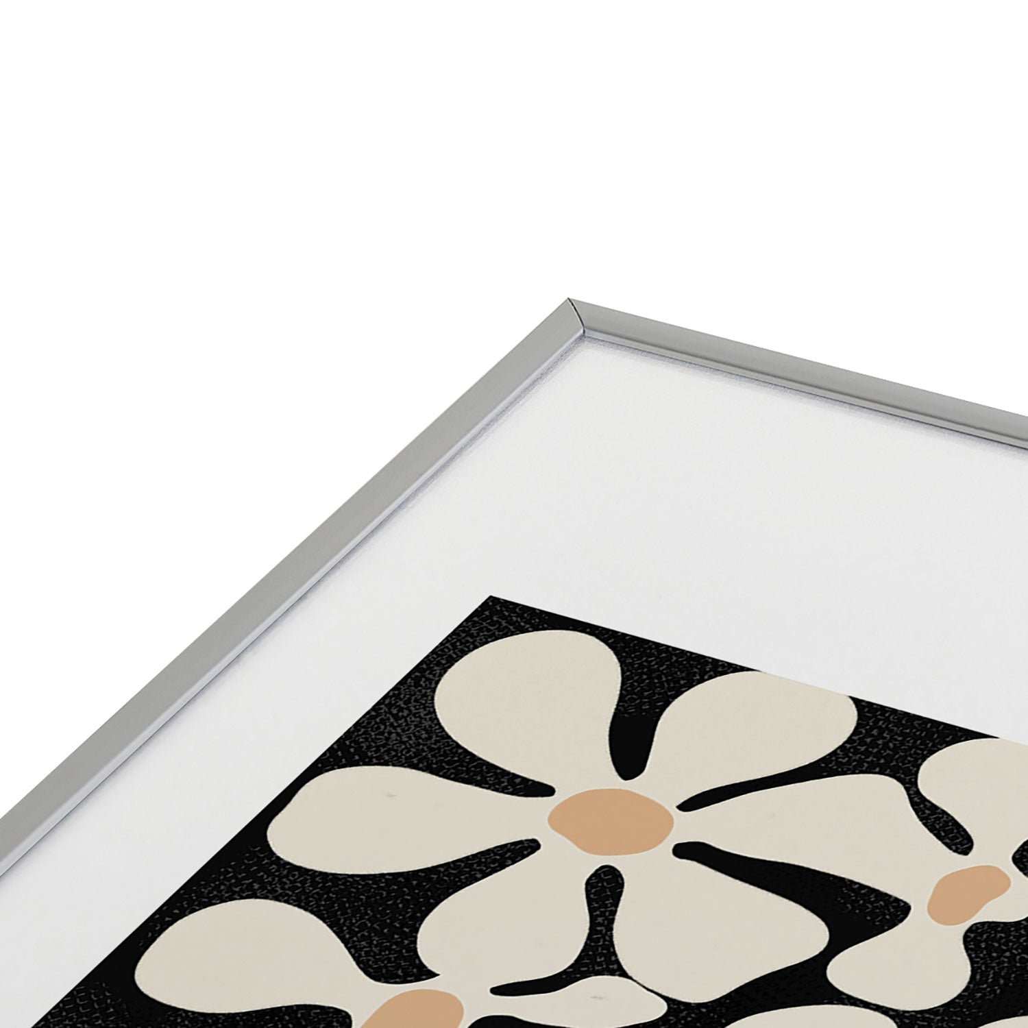 DorisciciArt Midnight Bohemian Floral Metal Framed Art Print