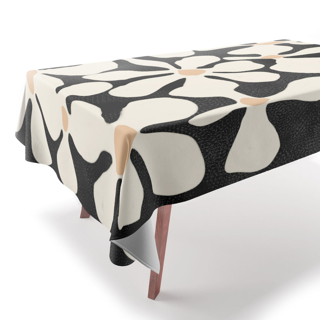 DorisciciArt Midnight Bohemian Floral Tablecloth