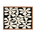 DorisciciArt Midnight Bohemian Floral Rectangular Tray