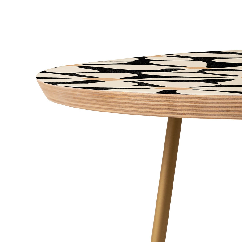 DorisciciArt Midnight Bohemian Floral Round Side Table