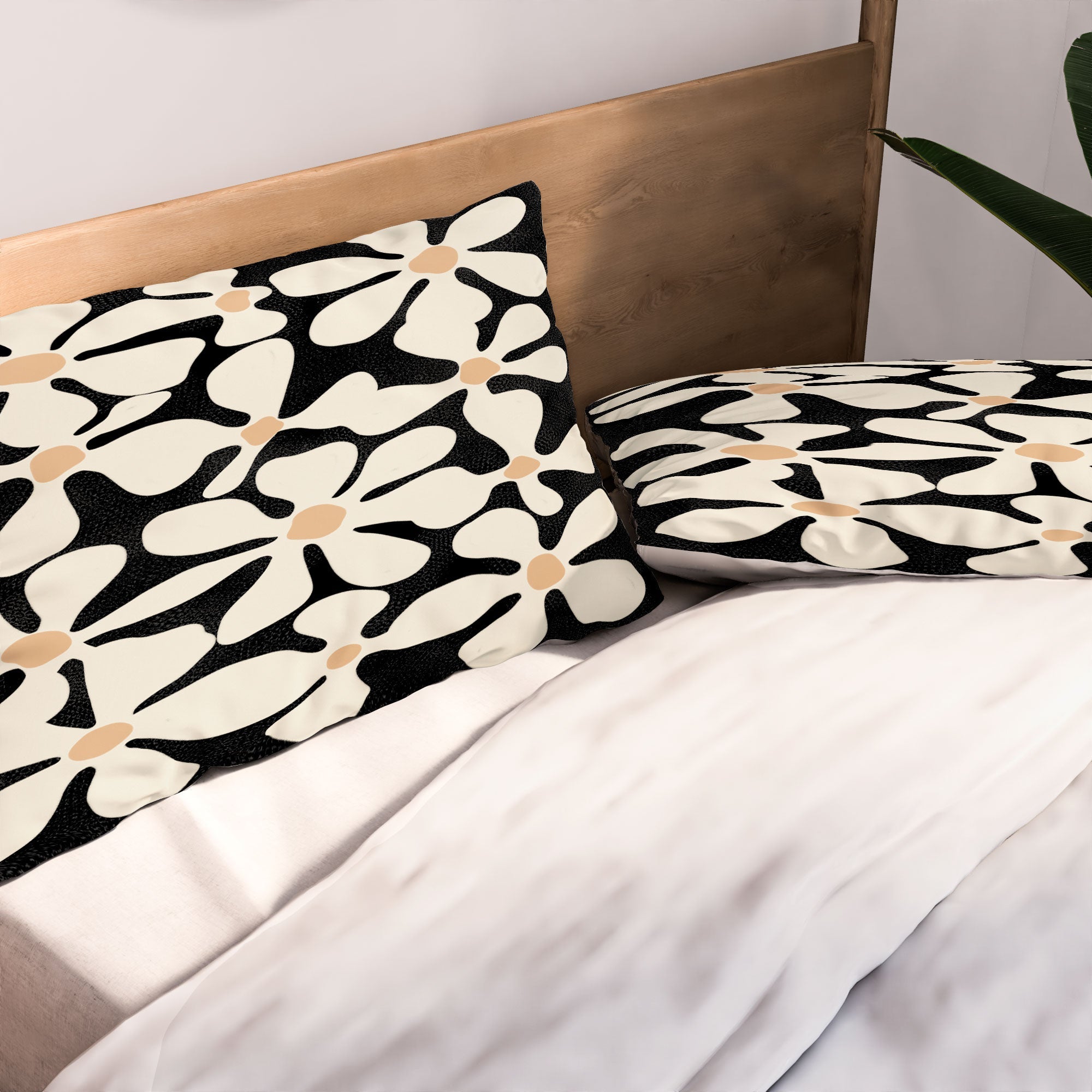 DorisciciArt Midnight Bohemian Floral Pillow Shams