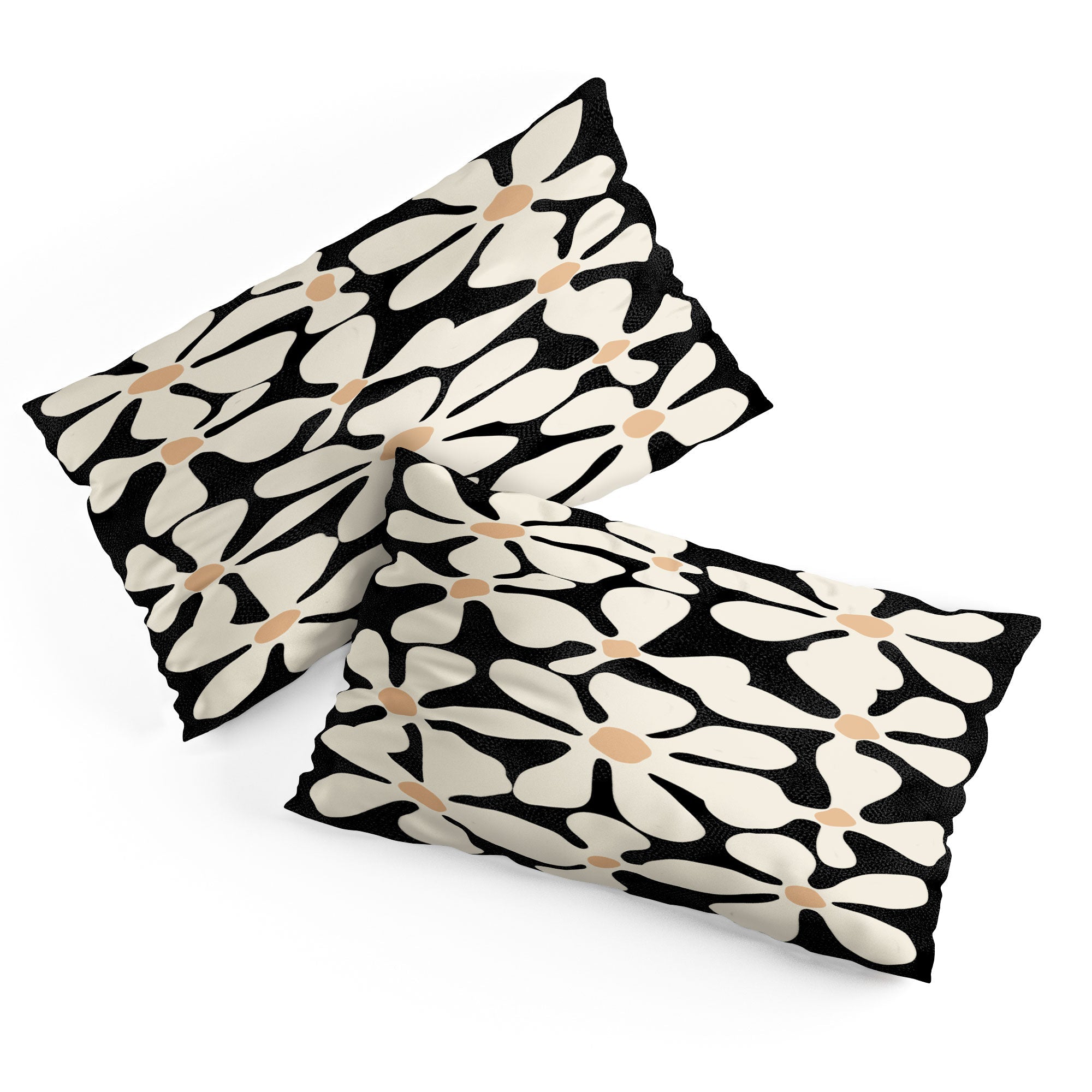 DorisciciArt Midnight Bohemian Floral Pillow Shams