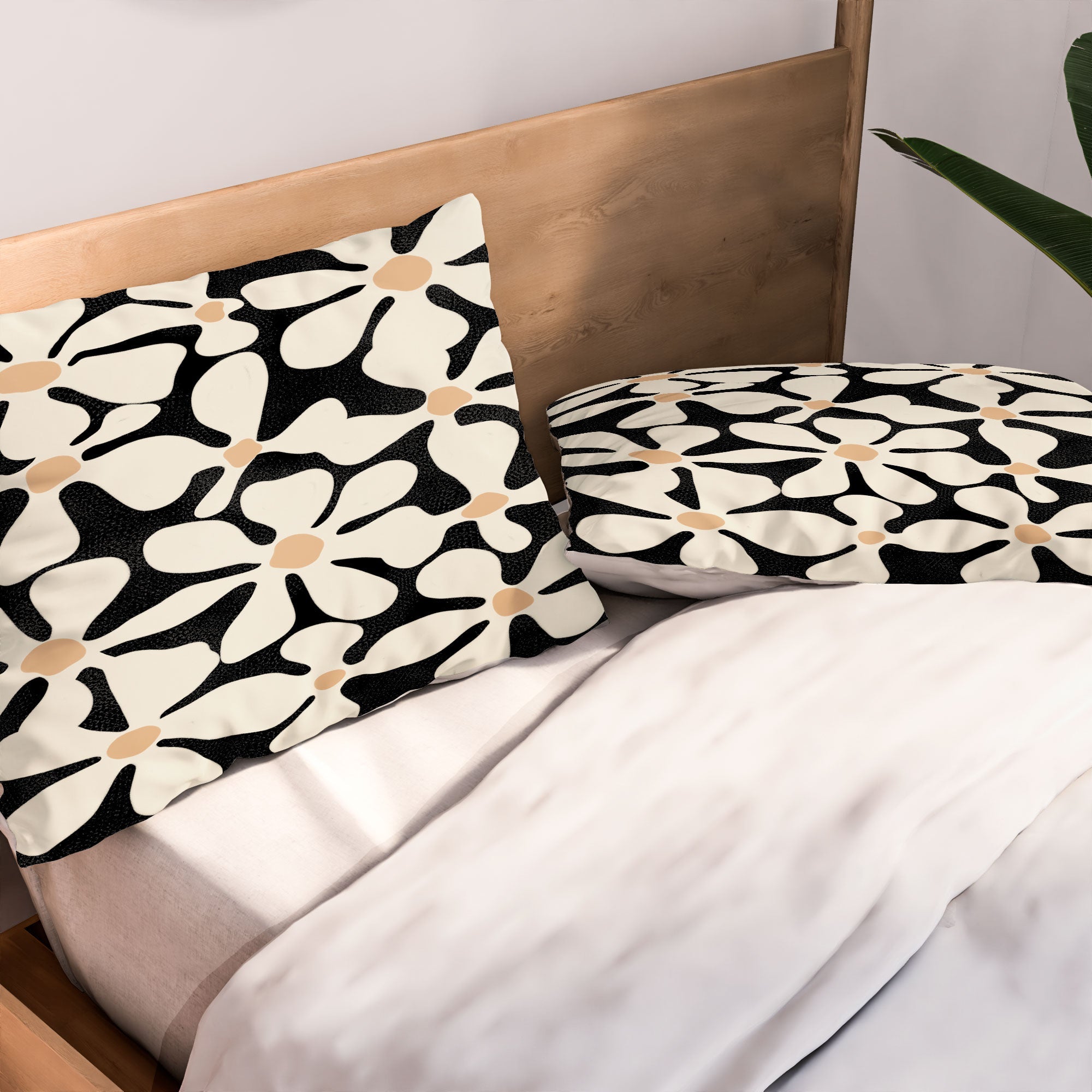 DorisciciArt Midnight Bohemian Floral Pillow Shams