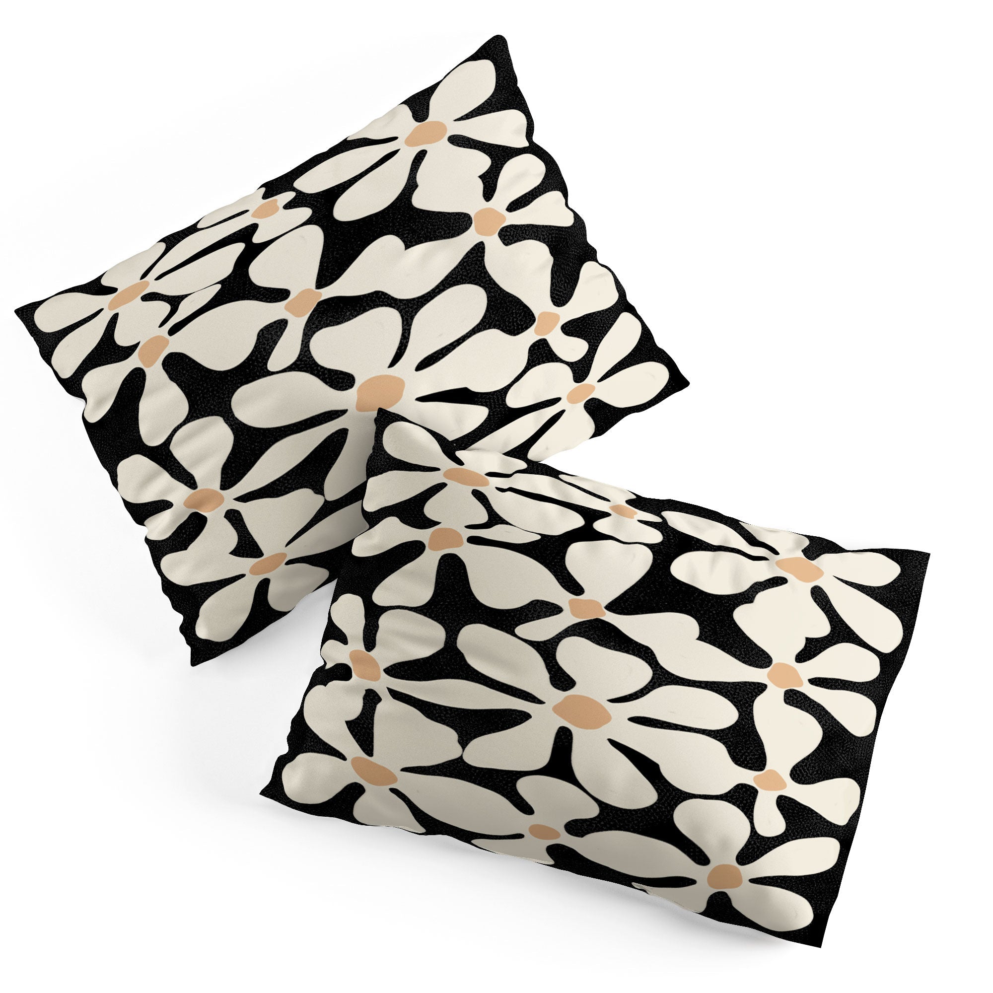 DorisciciArt Midnight Bohemian Floral Pillow Shams