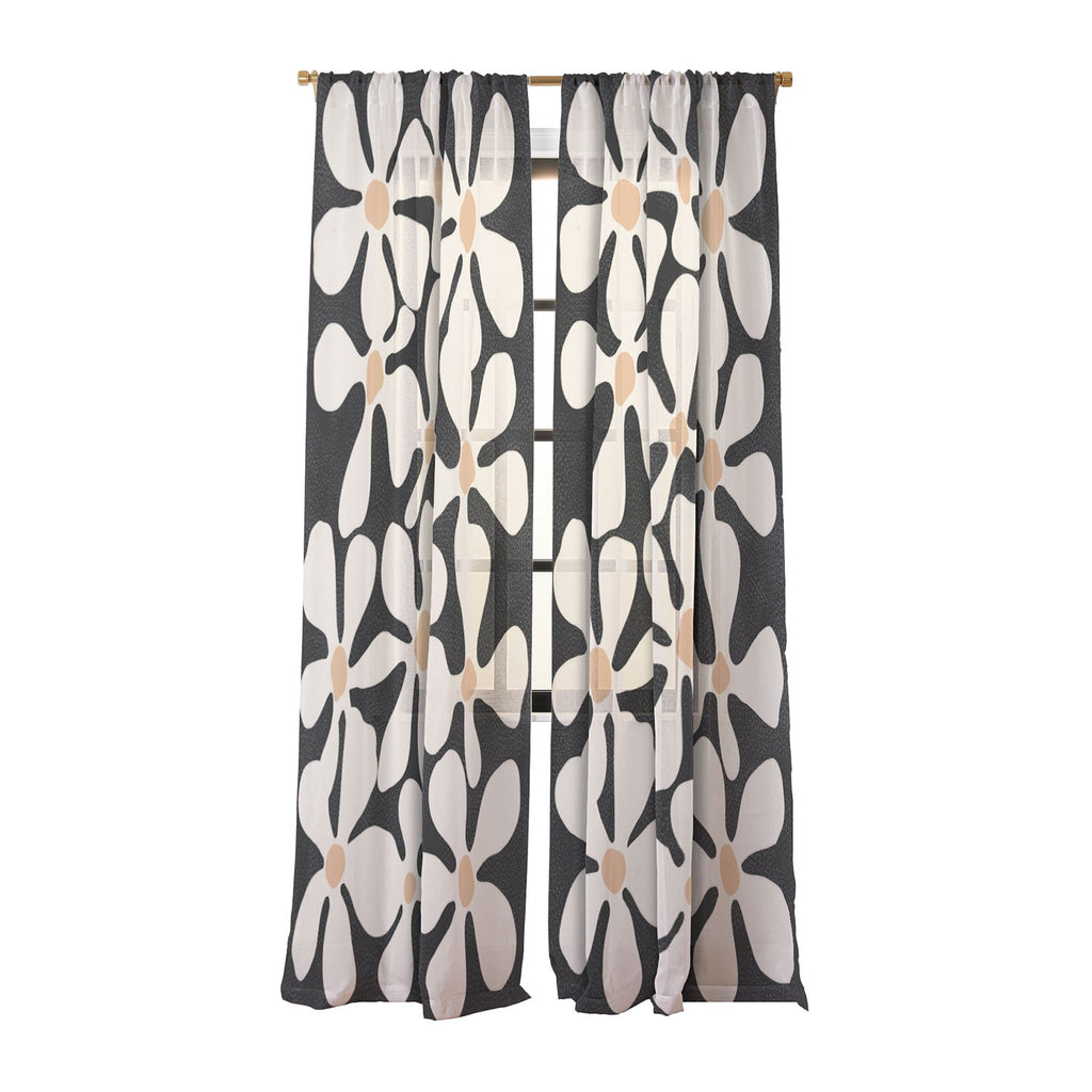 DorisciciArt Midnight Bohemian Floral Sheer Non Repeat