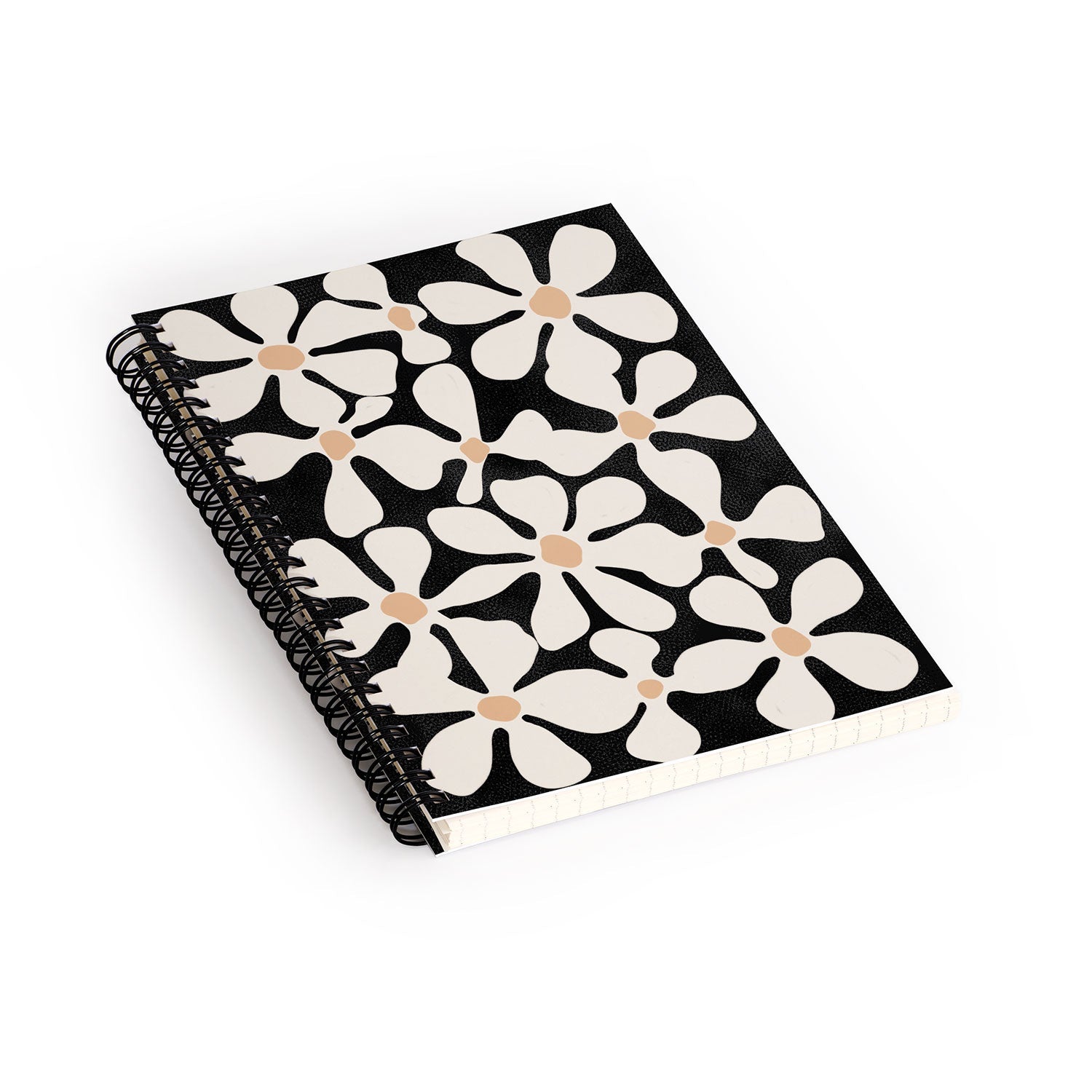 DorisciciArt Midnight Bohemian Floral Spiral Notebook
