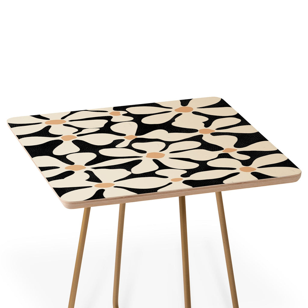 DorisciciArt Midnight Bohemian Floral Side Table