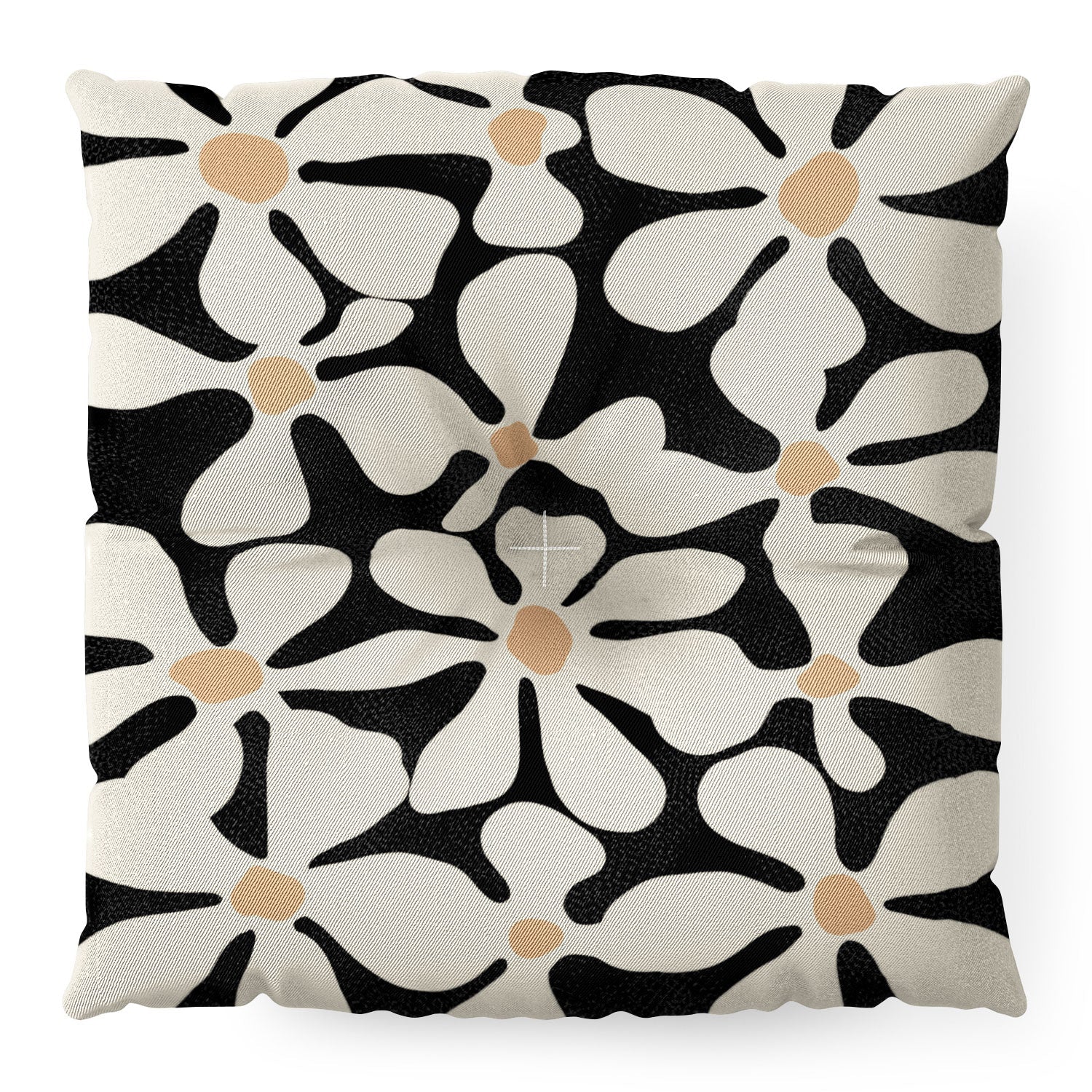 DorisciciArt Midnight Bohemian Floral Floor Pillow Square
