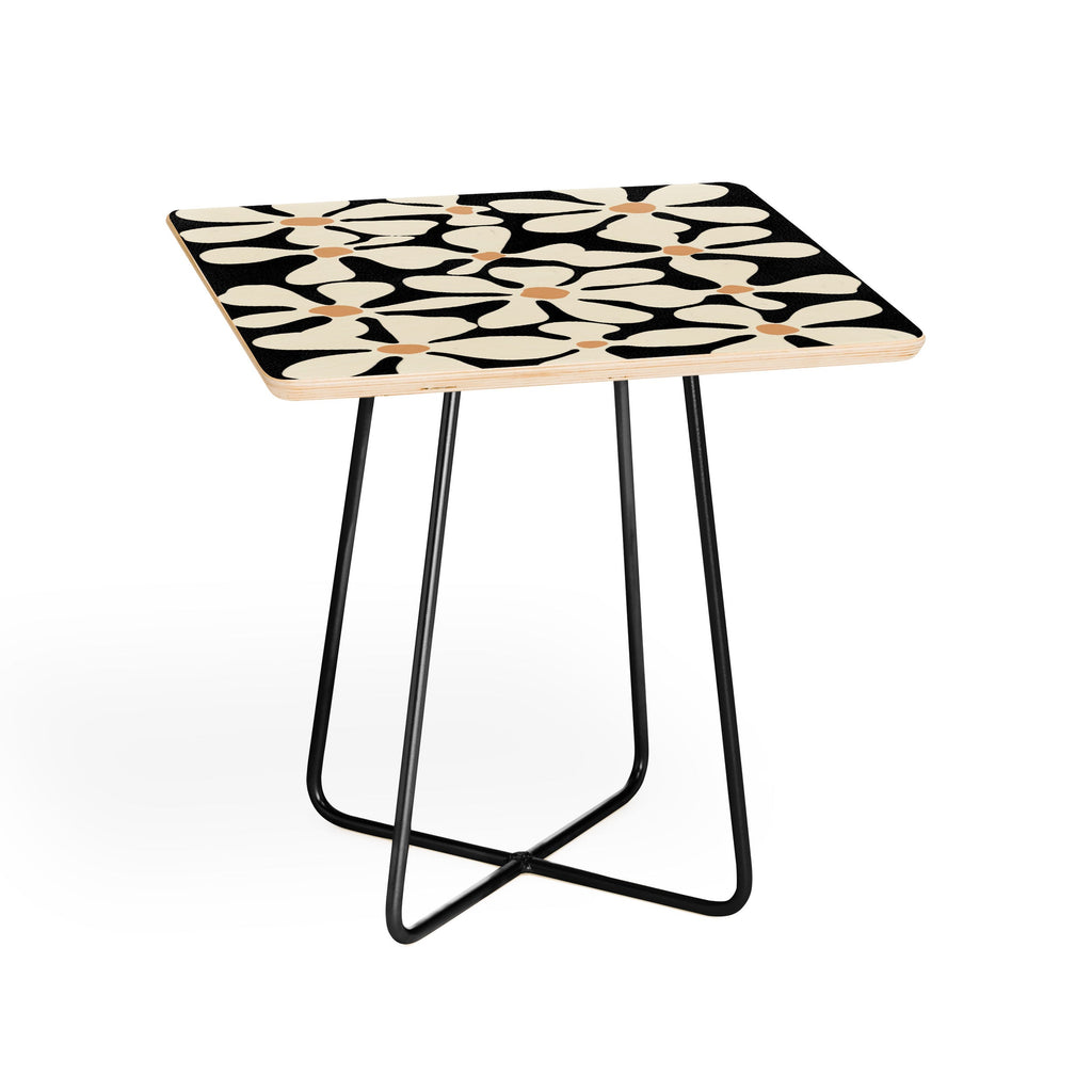 DorisciciArt Midnight Bohemian Floral Side Table