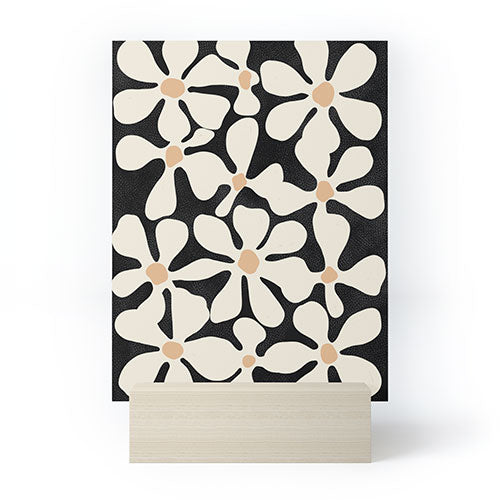 DorisciciArt Midnight Bohemian Floral Mini Art Print