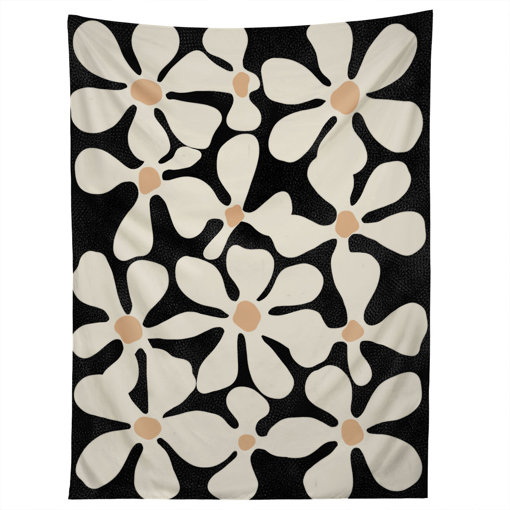 DorisciciArt Midnight Bohemian Floral Tapestry