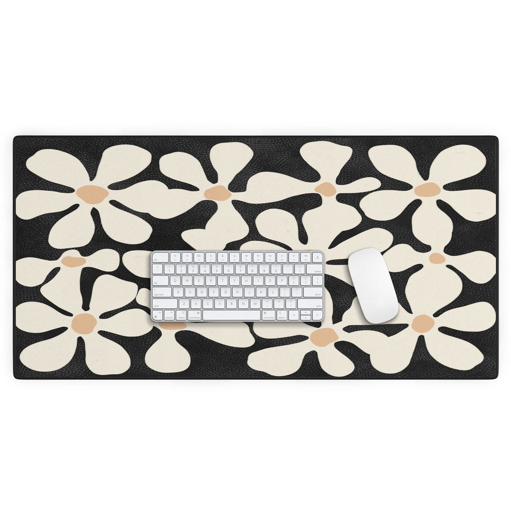 DorisciciArt Midnight Bohemian Floral Desk Mat