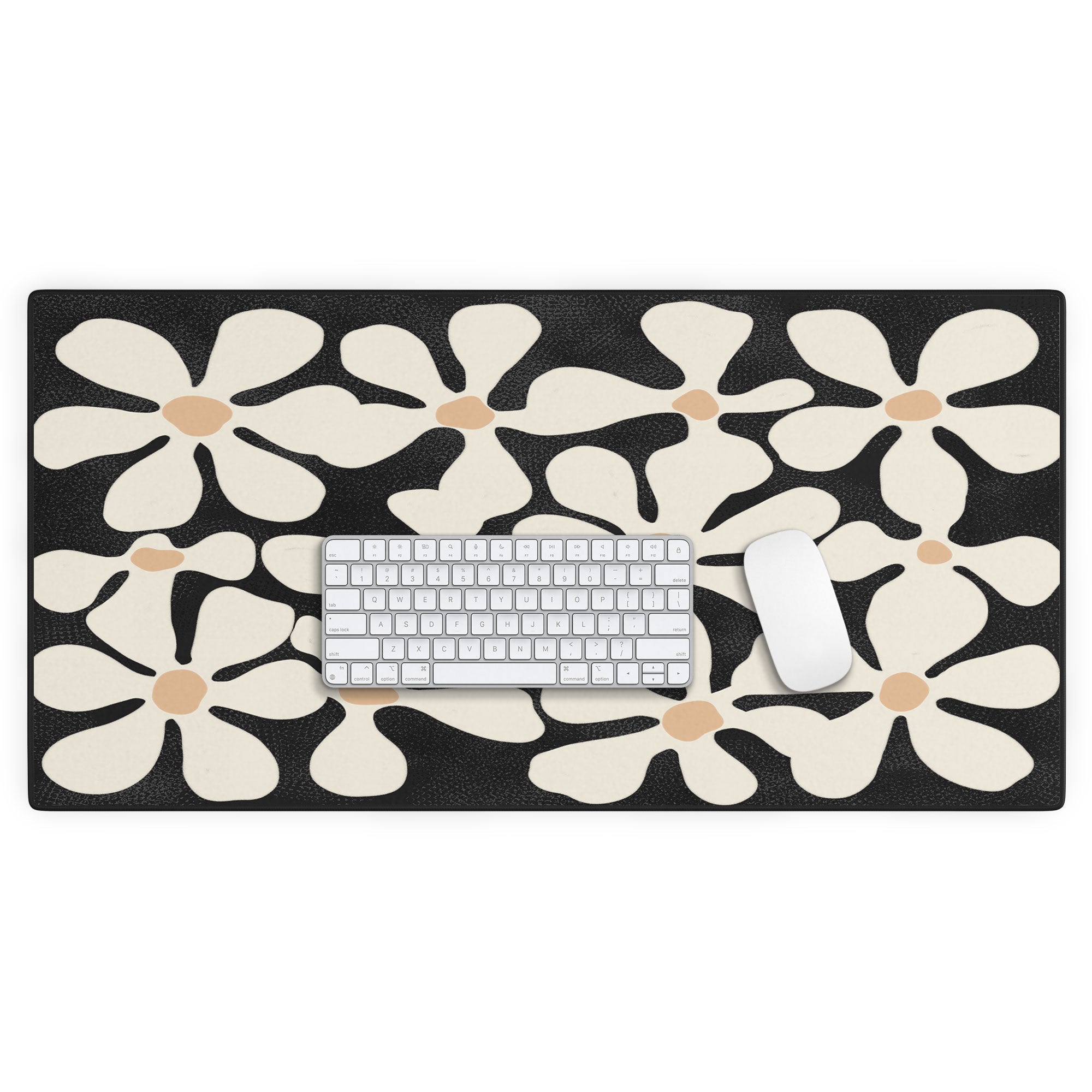 DorisciciArt Midnight Bohemian Floral Desk Mat