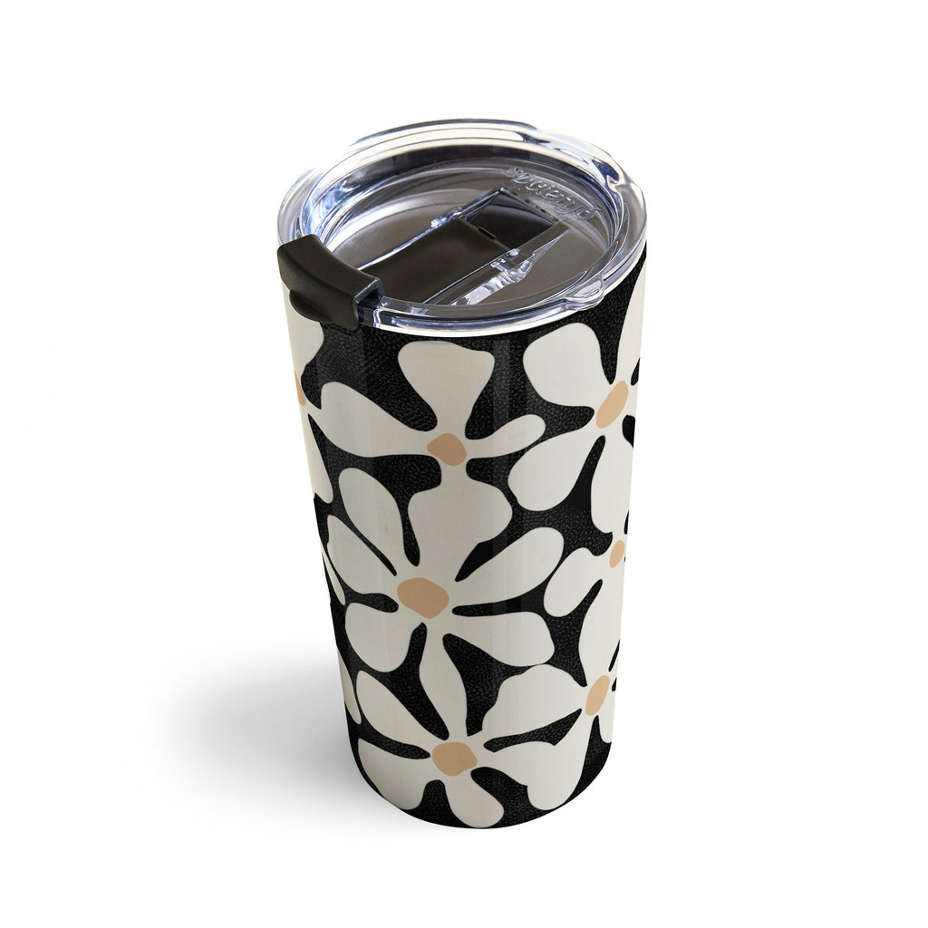 DorisciciArt Midnight Bohemian Floral Travel Mug