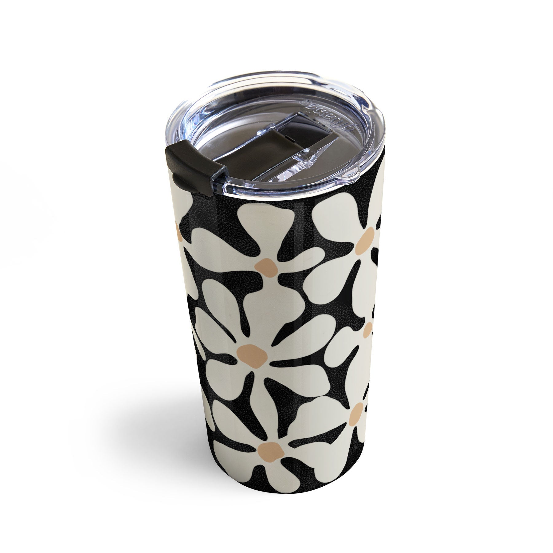 DorisciciArt Midnight Bohemian Floral Travel Mug