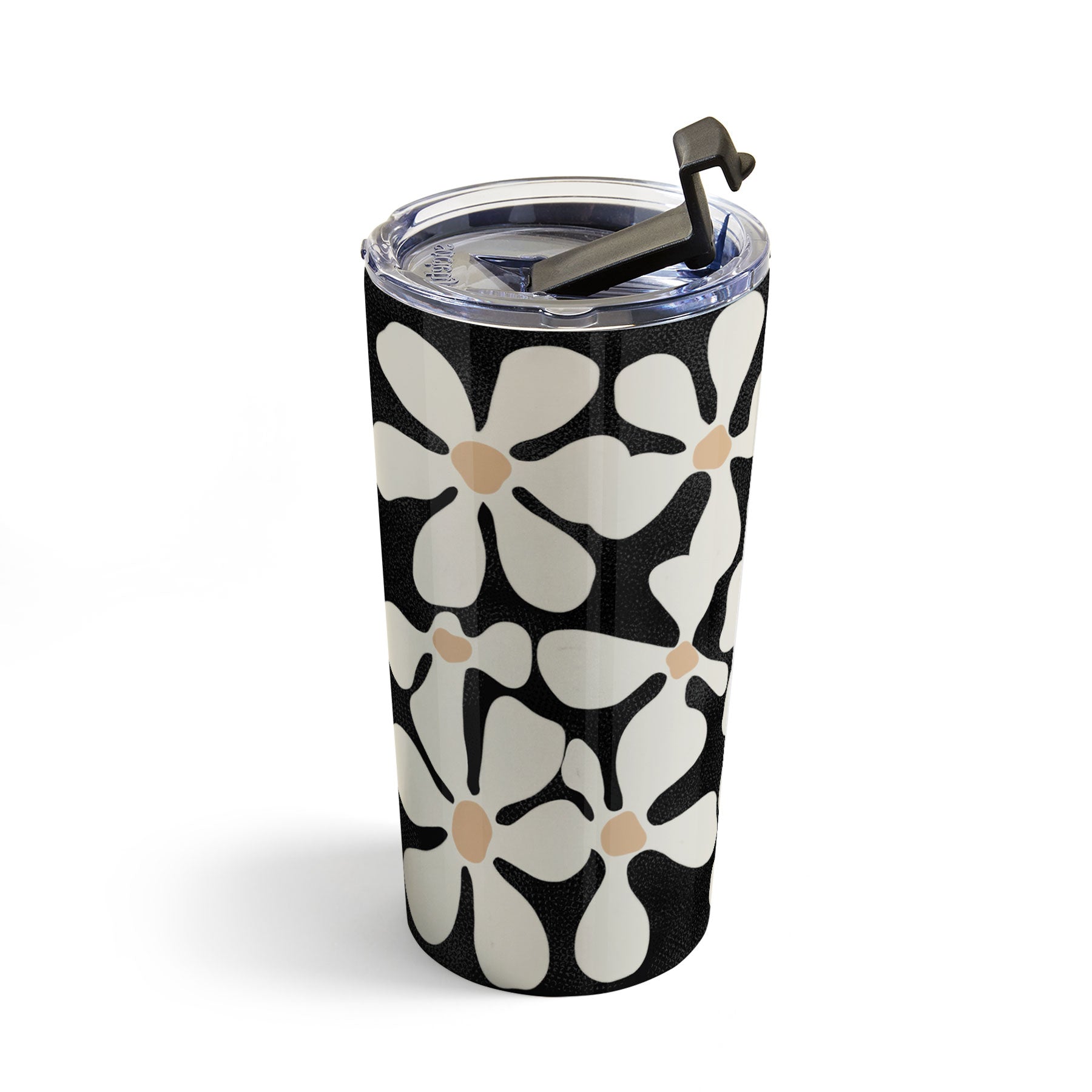 DorisciciArt Midnight Bohemian Floral Travel Mug