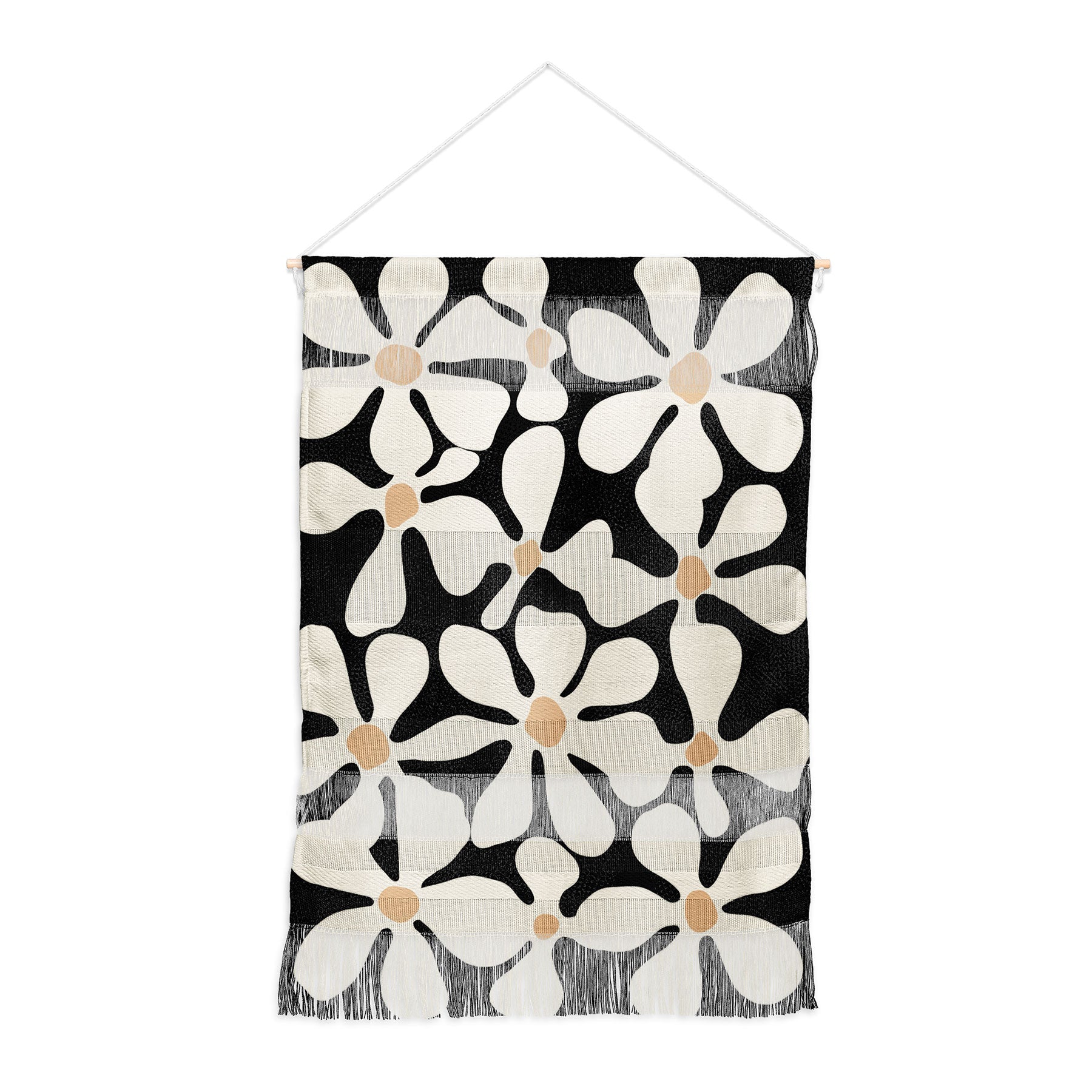 DorisciciArt Midnight Bohemian Floral Wall Hanging Portrait