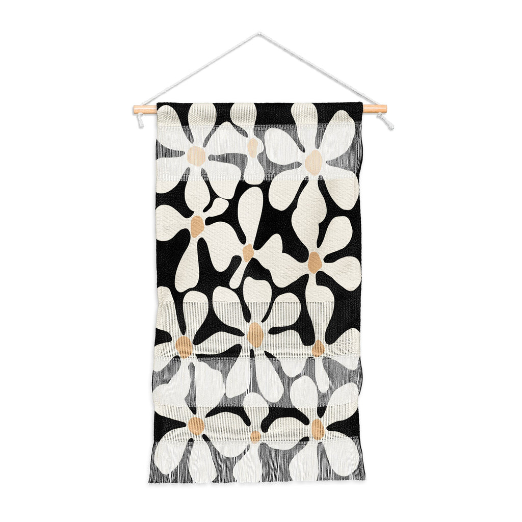 DorisciciArt Midnight Bohemian Floral Wall Hanging Portrait