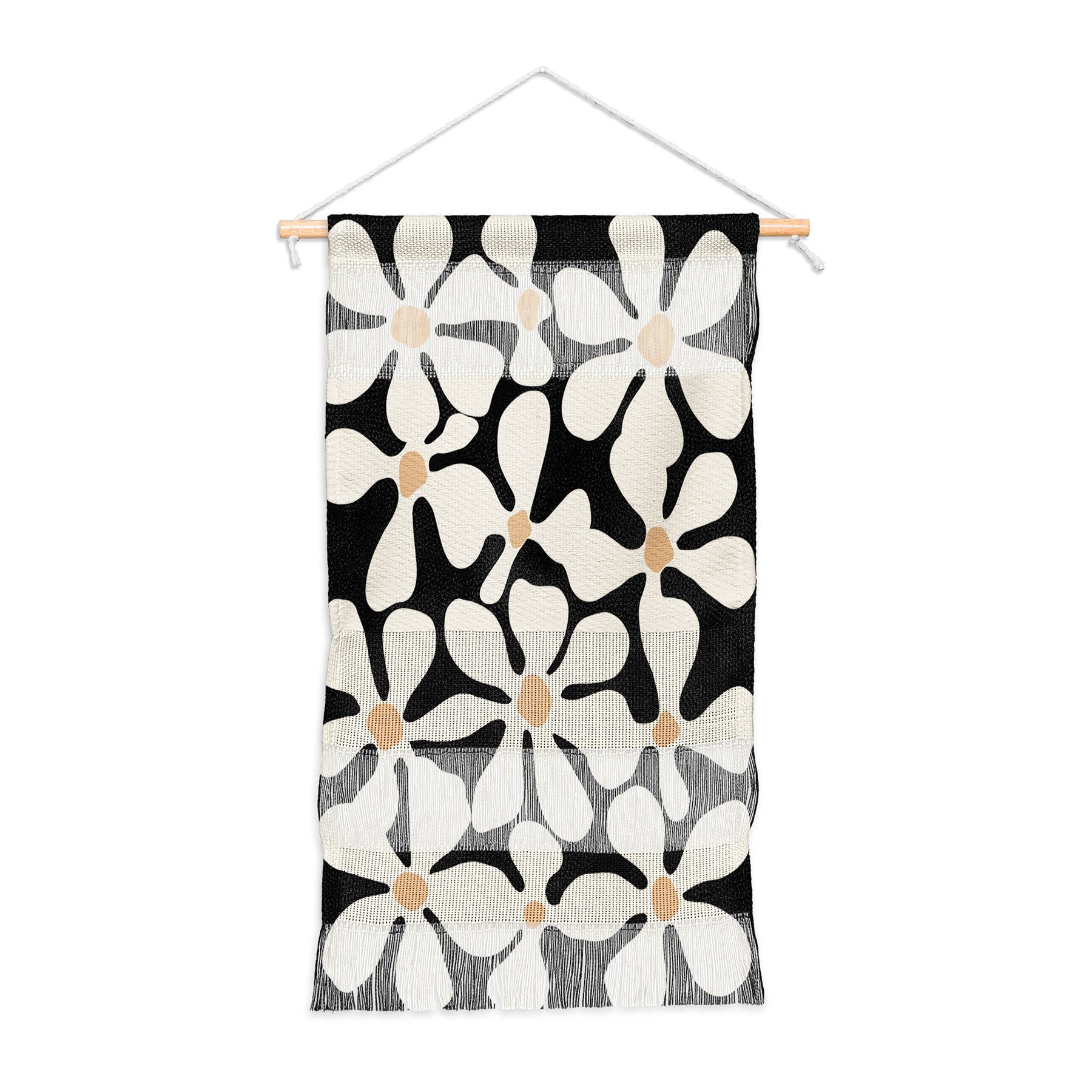 DorisciciArt Midnight Bohemian Floral Wall Hanging Portrait