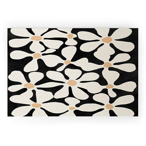 DorisciciArt Midnight Bohemian Floral Welcome Mat