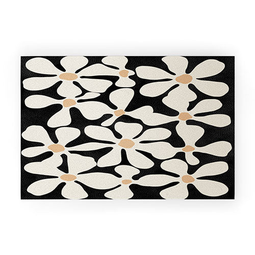DorisciciArt Midnight Bohemian Floral Welcome Mat