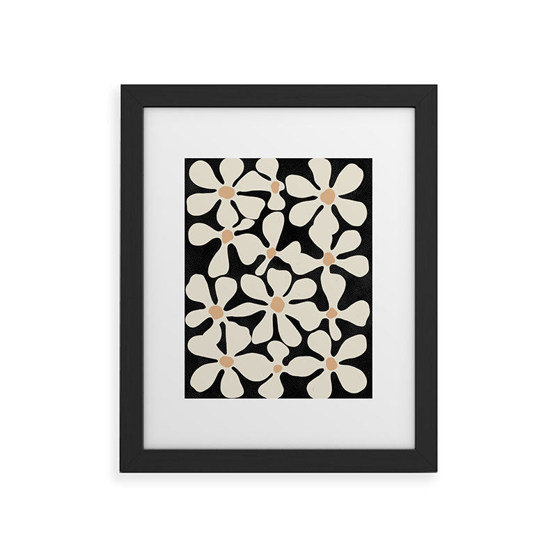 DorisciciArt Midnight Bohemian Floral Framed Art Print