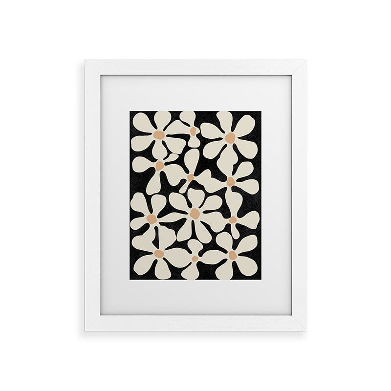 DorisciciArt Midnight Bohemian Floral Framed Art Print