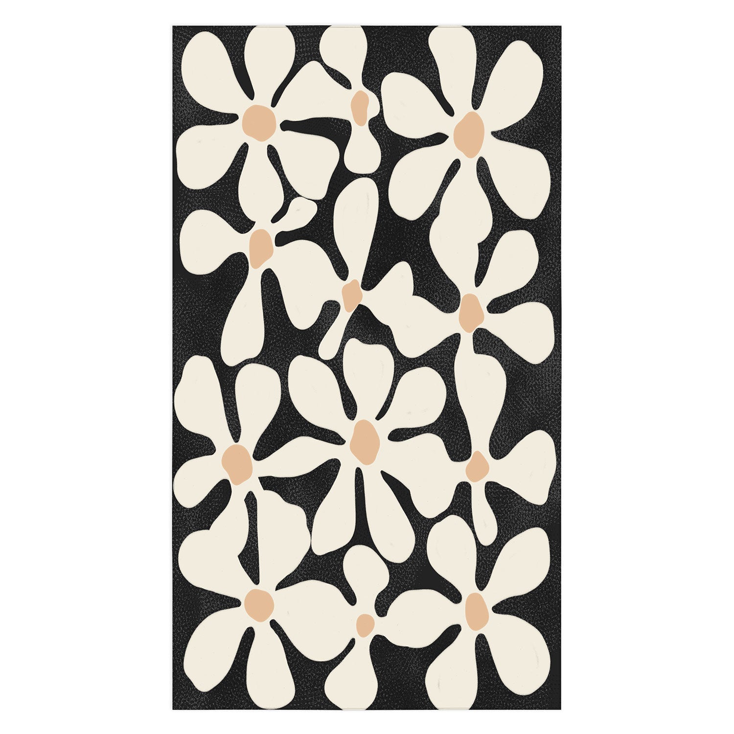 DorisciciArt Midnight Bohemian Floral Tablecloth