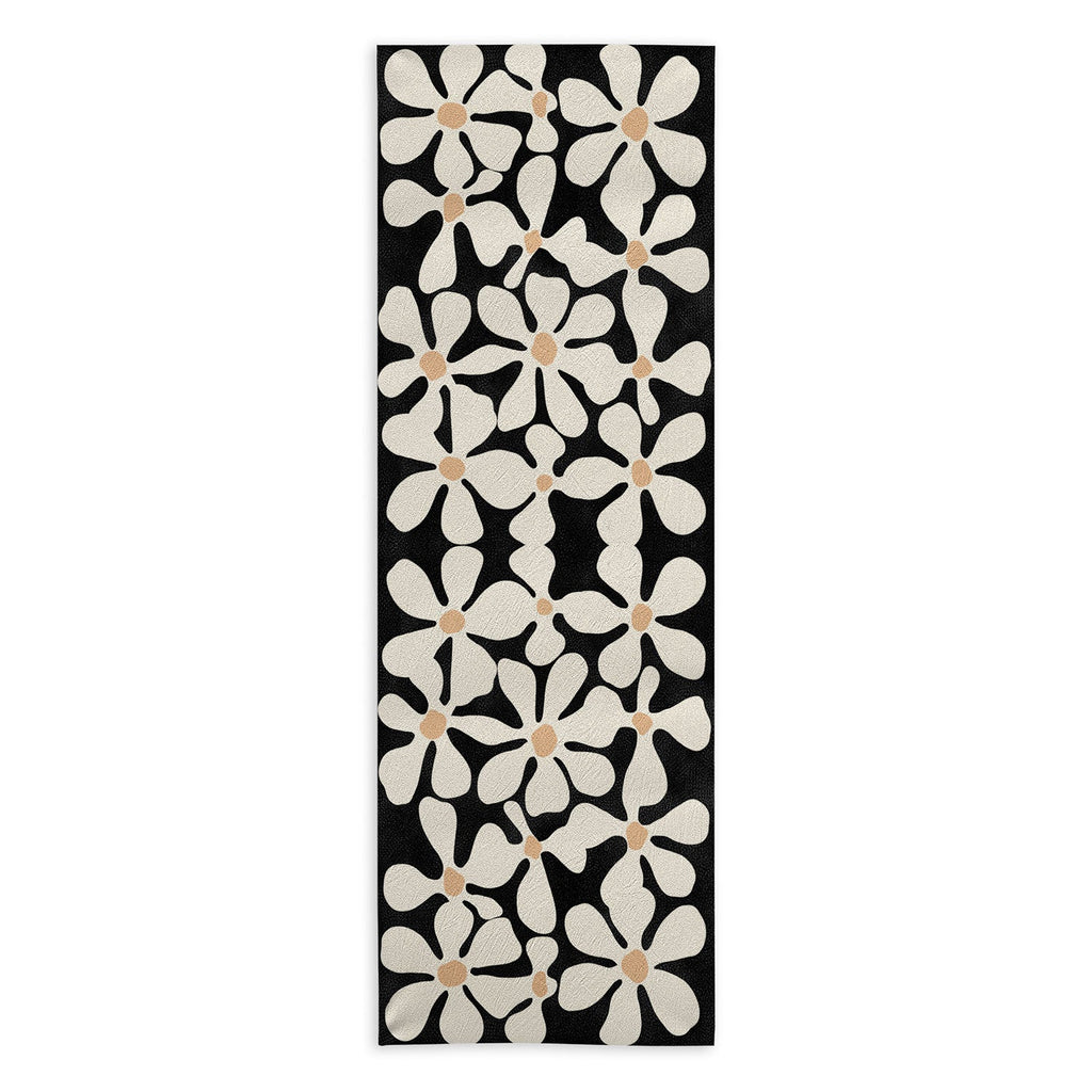 DorisciciArt Midnight Bohemian Floral Yoga Towel