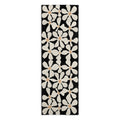 DorisciciArt Midnight Bohemian Floral Yoga Towel