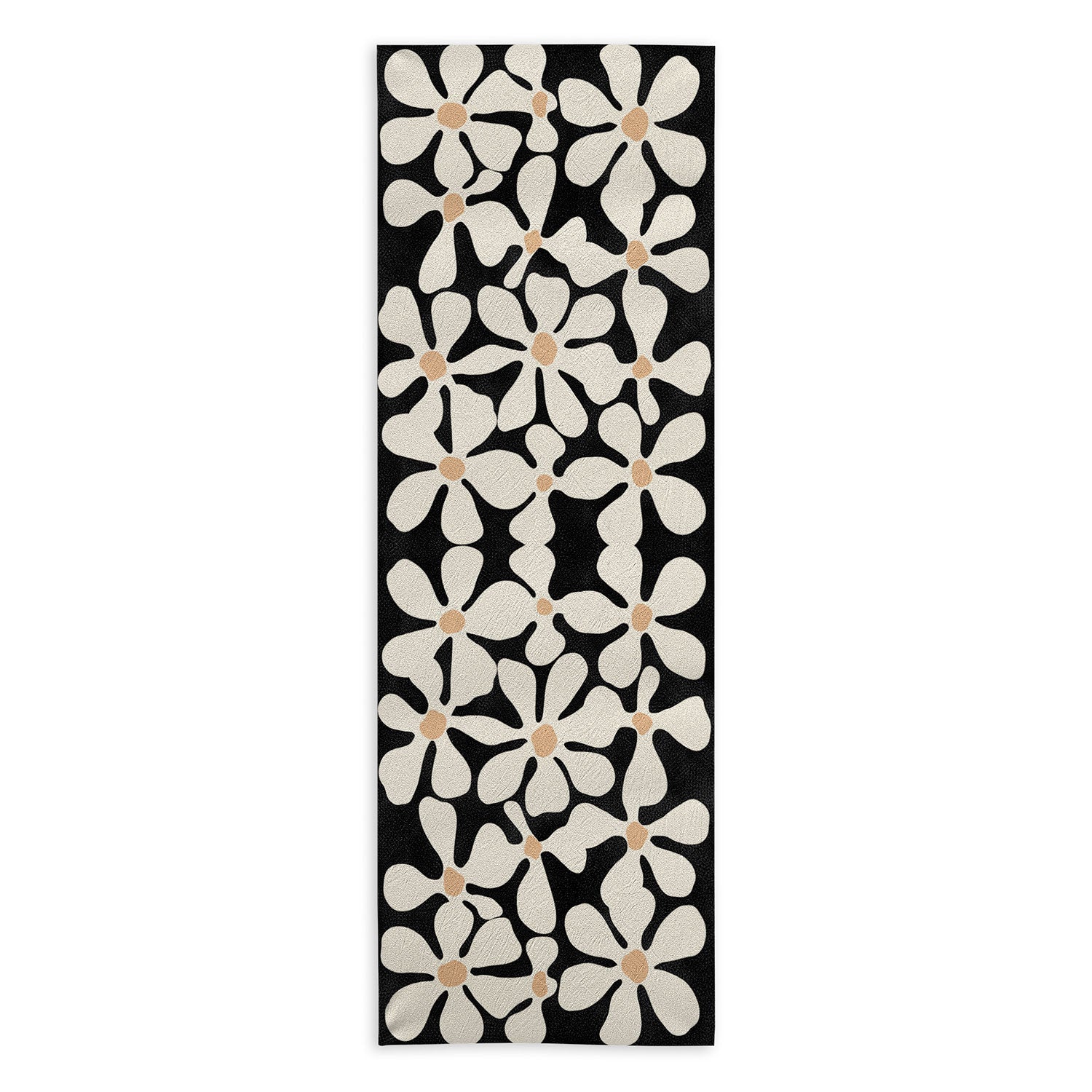 DorisciciArt Midnight Bohemian Floral Yoga Towel