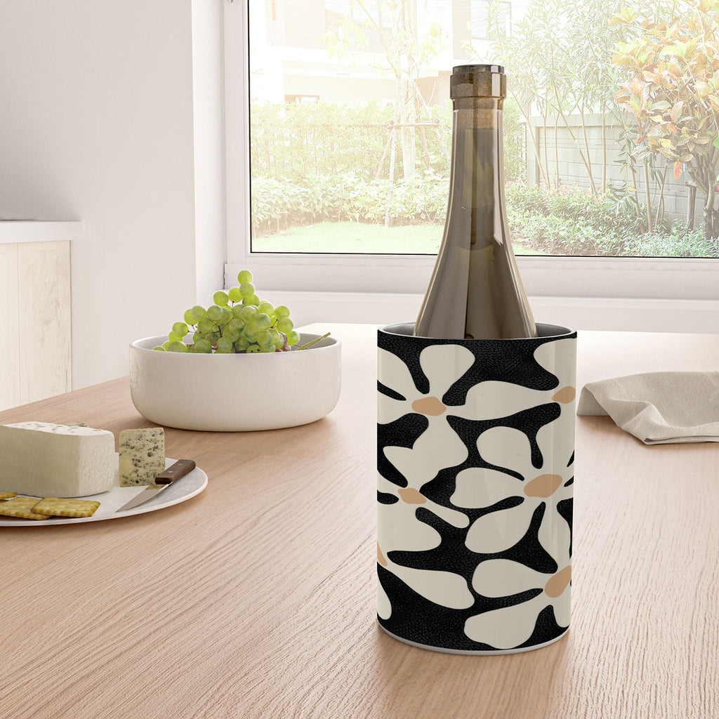 DorisciciArt Midnight Bohemian Floral Wine Chiller