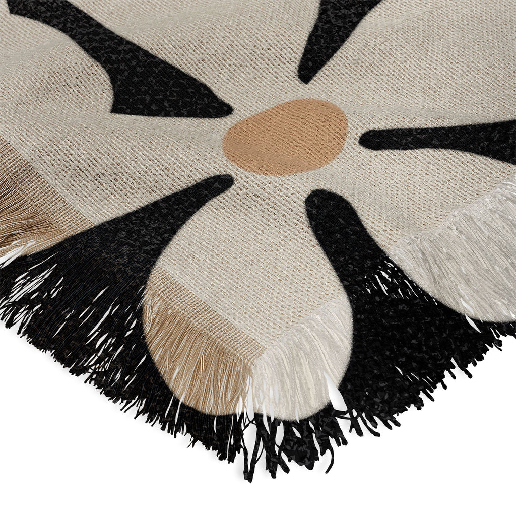 DorisciciArt Midnight Bohemian Floral Throw Blanket