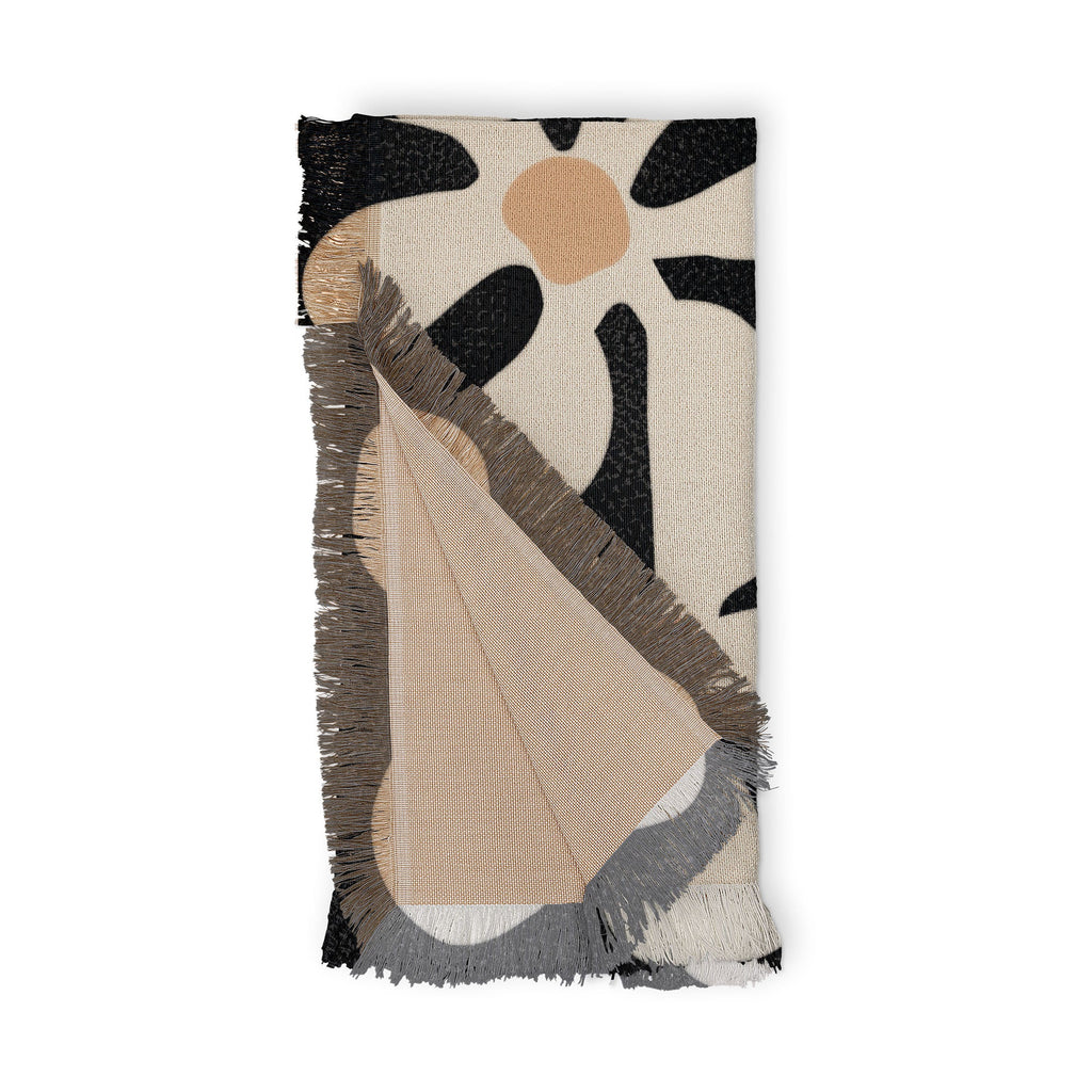 DorisciciArt Midnight Bohemian Floral Throw Blanket